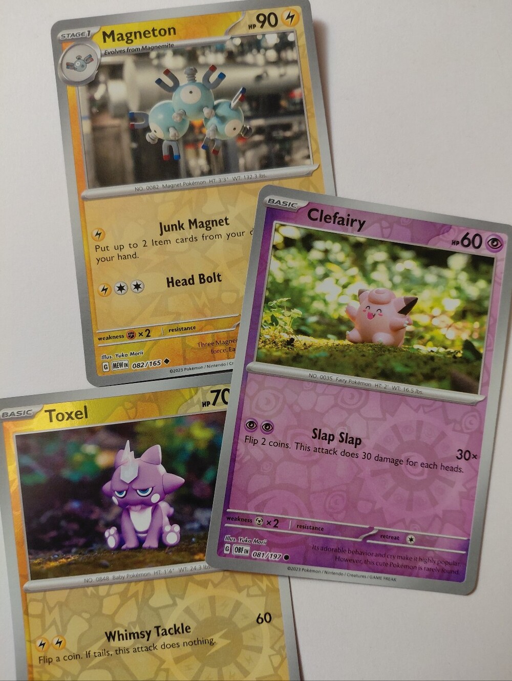 3 Card Lot - Yuka Morrii Pokemon Reverse Holo Cards